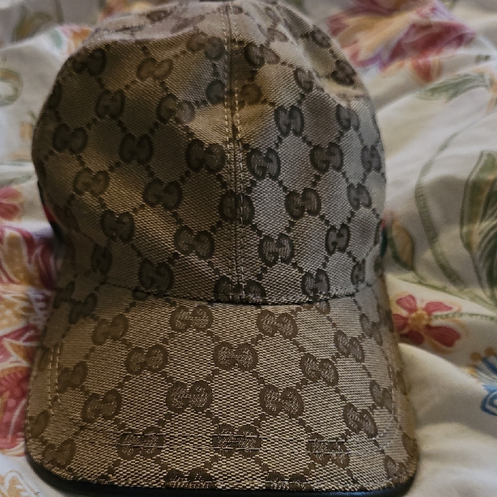 Brown Gucci Patterned Cap - image 1
